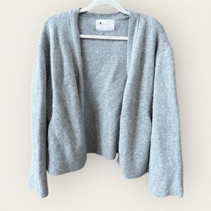 3rooms Semicouture Angora wool blend gray open-front cardigan EUC oversized S
